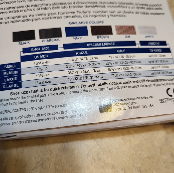 Men's Microfiber Dress Socks with moderate graduated compression Large Black - Picture 11 of 14